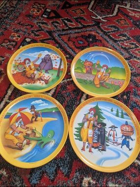 McDonald's Yellow and Blue Retro Logo Plate Detail